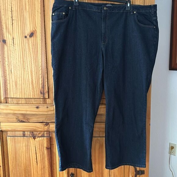Woman Within Dark Wash Jeans - Picture 1 of 4